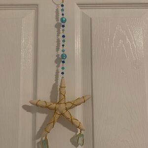 Starfish Sea Glasd Wall Hanging decor with Beads